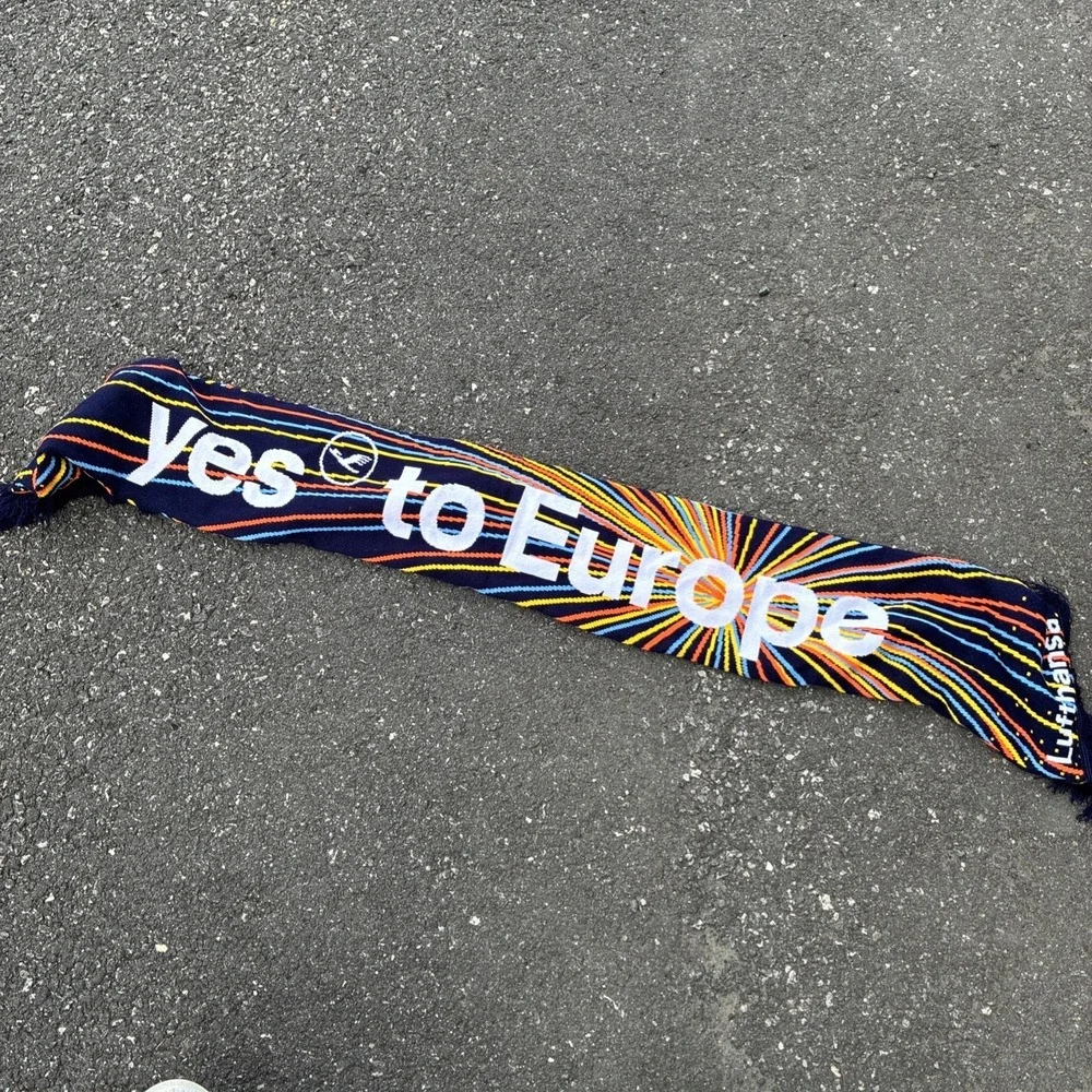 Vintage Lufthansa Yes to Europe Official Scarf Adult